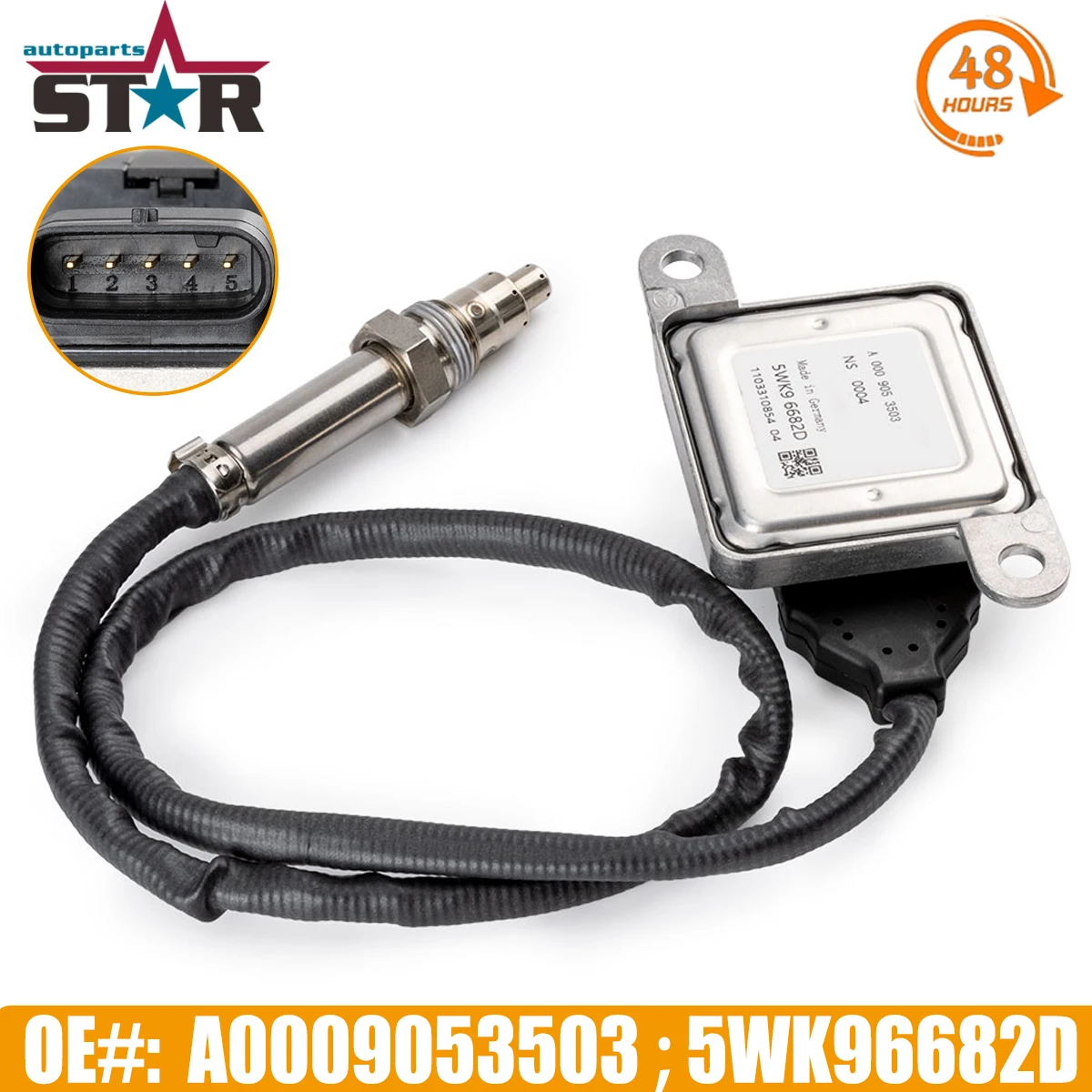 

Для Mercedes Benz R350 R320 SLK350 GL320 GL350 ML320 ML350 W164 W166 W205 W212 W221 W251 3.0L NOX Датчик A 0009053503 5WK96682D