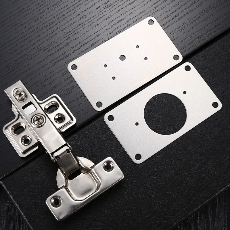 Cabinet Thickened Stainless Steel Hinge Fixing Plate, Wardrobe Door Side Panel Damaged, Hinge Repair 2 Piece