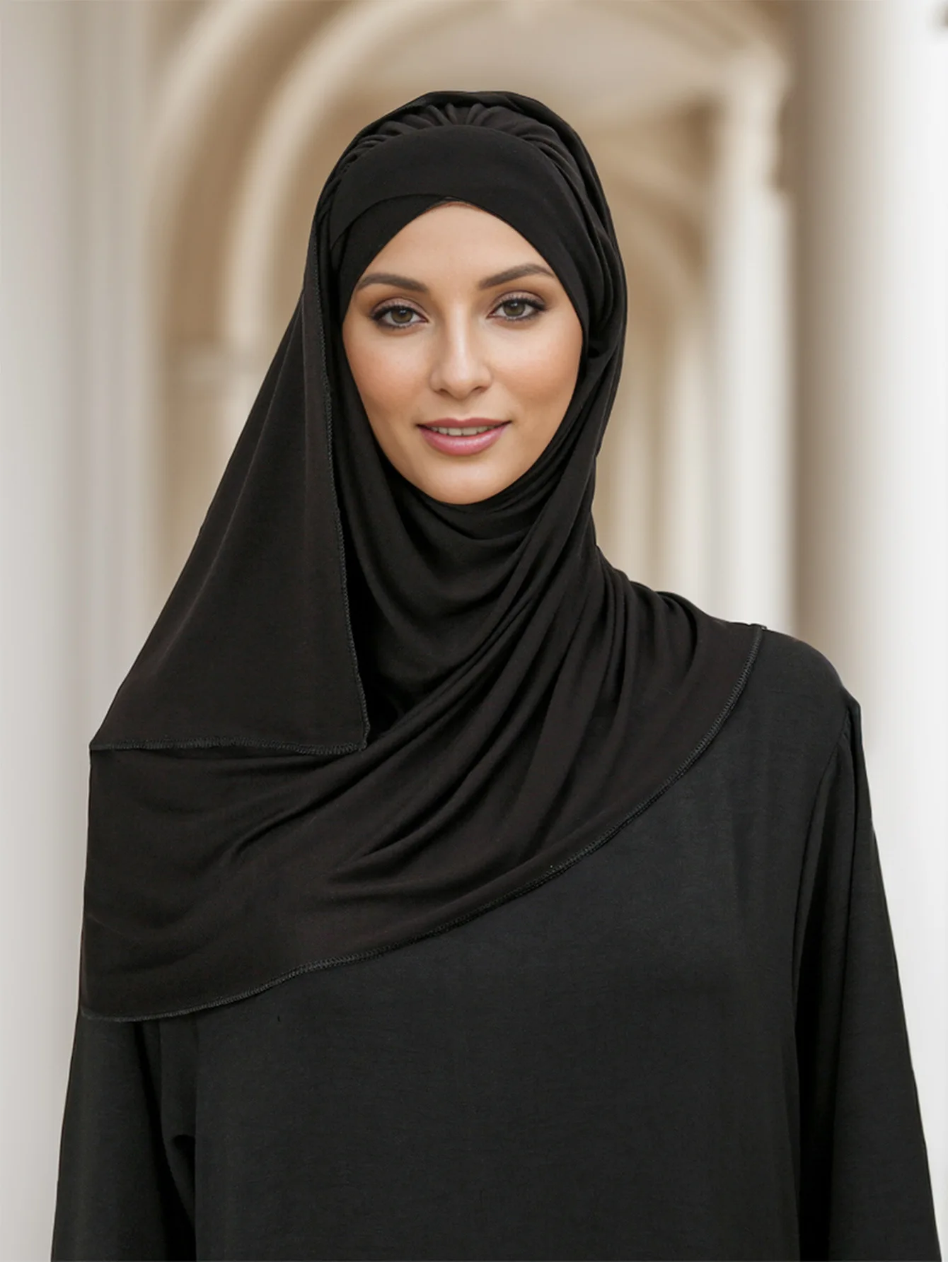 Forehead Cross Instant Scarf Turban Women Muslim Hijab Jersey Shawls Wrap Islam Pray Hijabs Amira Khimar Scarves Turbante Mujer