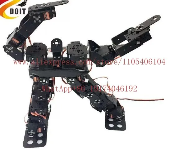 New 17-degree-of-freedom humanoid robot, walking/biped robot, full set of bracket accessories, experimental platform