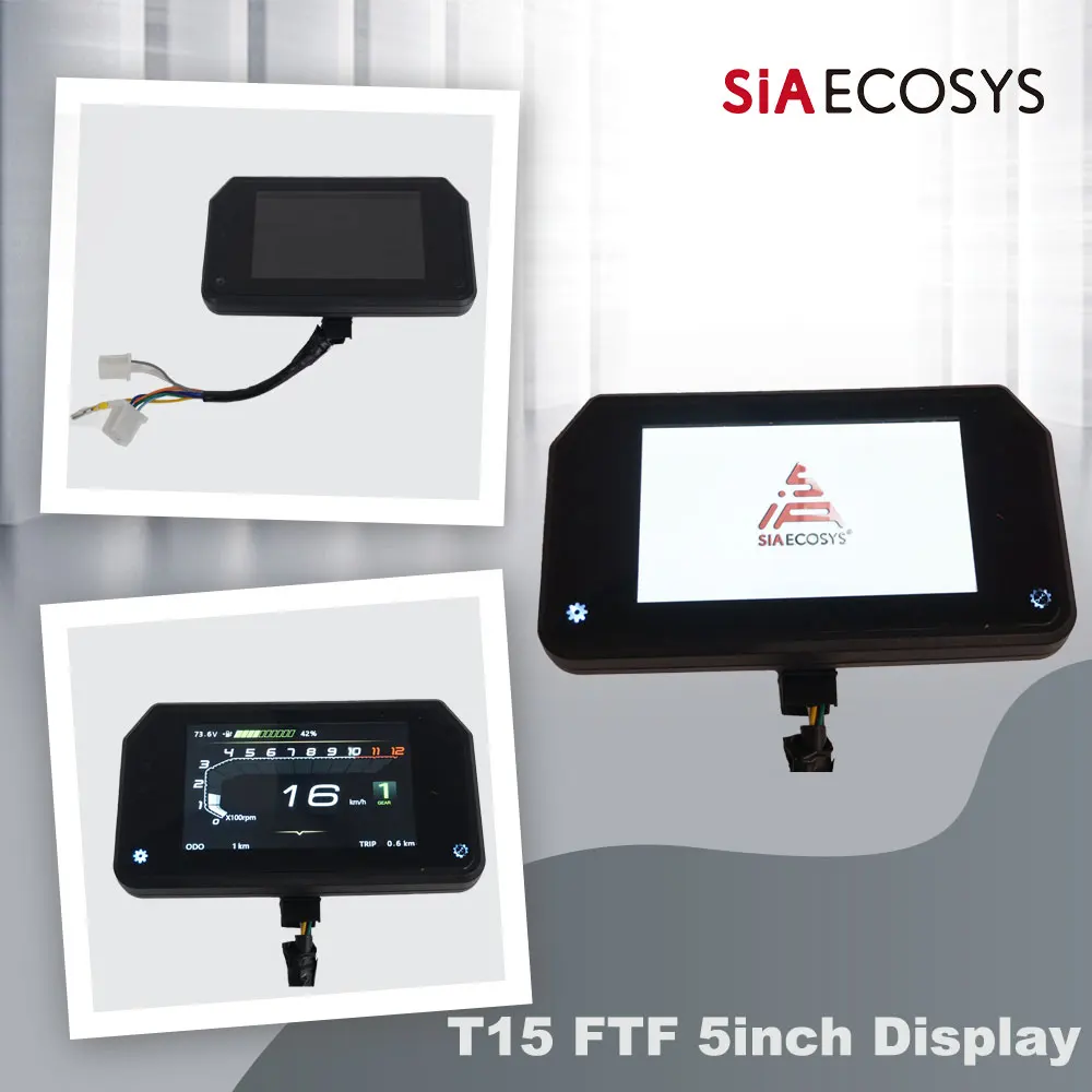 5inch TFT Screen T15 with CAN-BUS Communication Speedometer for Electric Scooter Optional Instrument Display