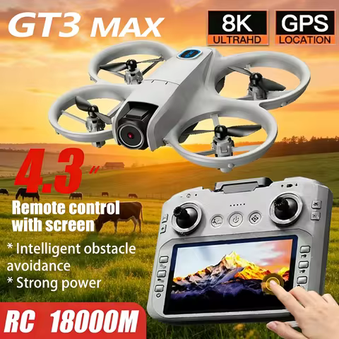 2026 NEW Hot GT3 Max LED Brushless Motor Foldable Drones GPS 8K HD Dual Camera Obstacle Avoidance RC FPV Quadcopter Toys Gifts