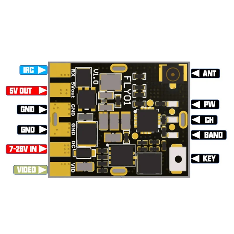 Qy-FT1573 5.8G 400Mw Mini FPV Transmitter 48CH With OSD IRC Tramp Protocol For Remote Control Drones