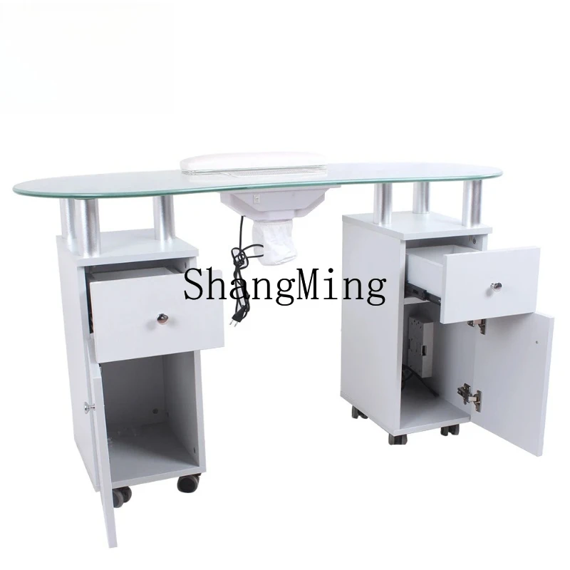 

SM glass manicure table removable beauty salon nail salon, folding manicure table