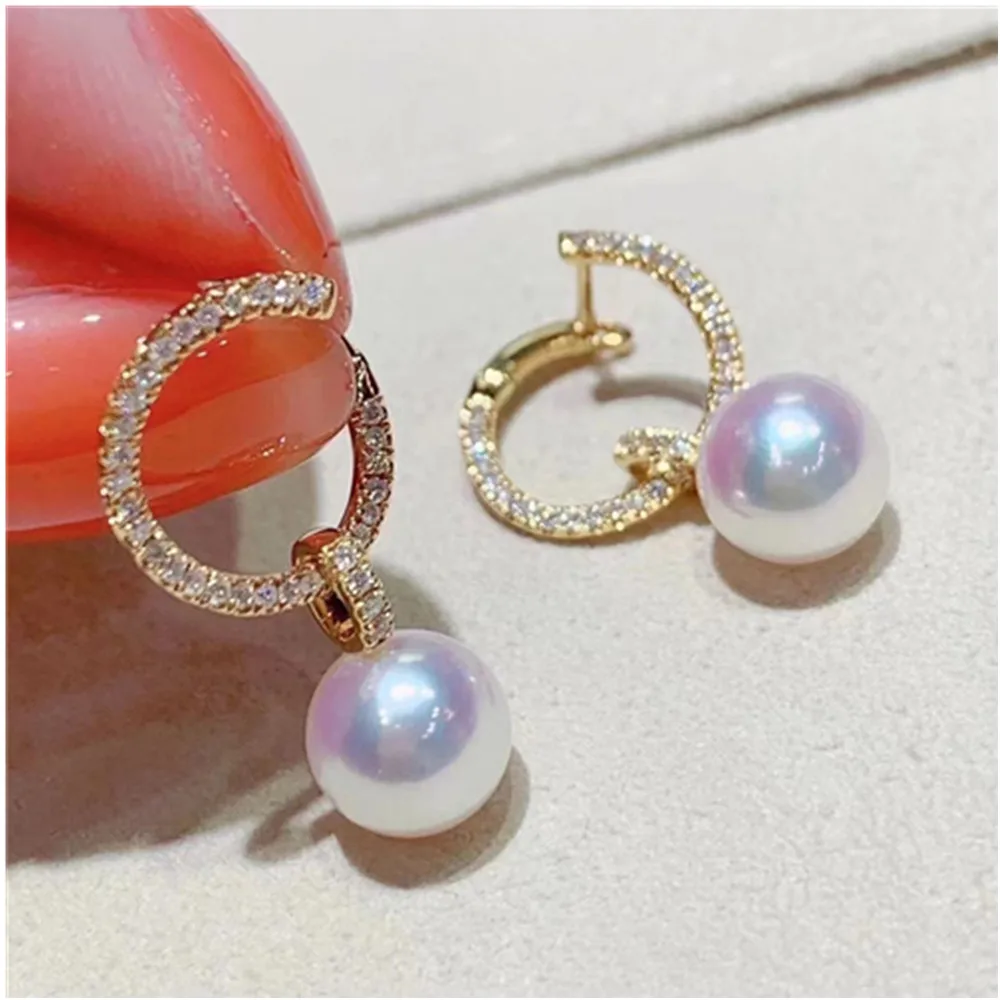 

Fashion Design Detachable AAA 7-8mm South Sea Pearl Earnail Ear Buckle 8-9mm 9-10mm 925s