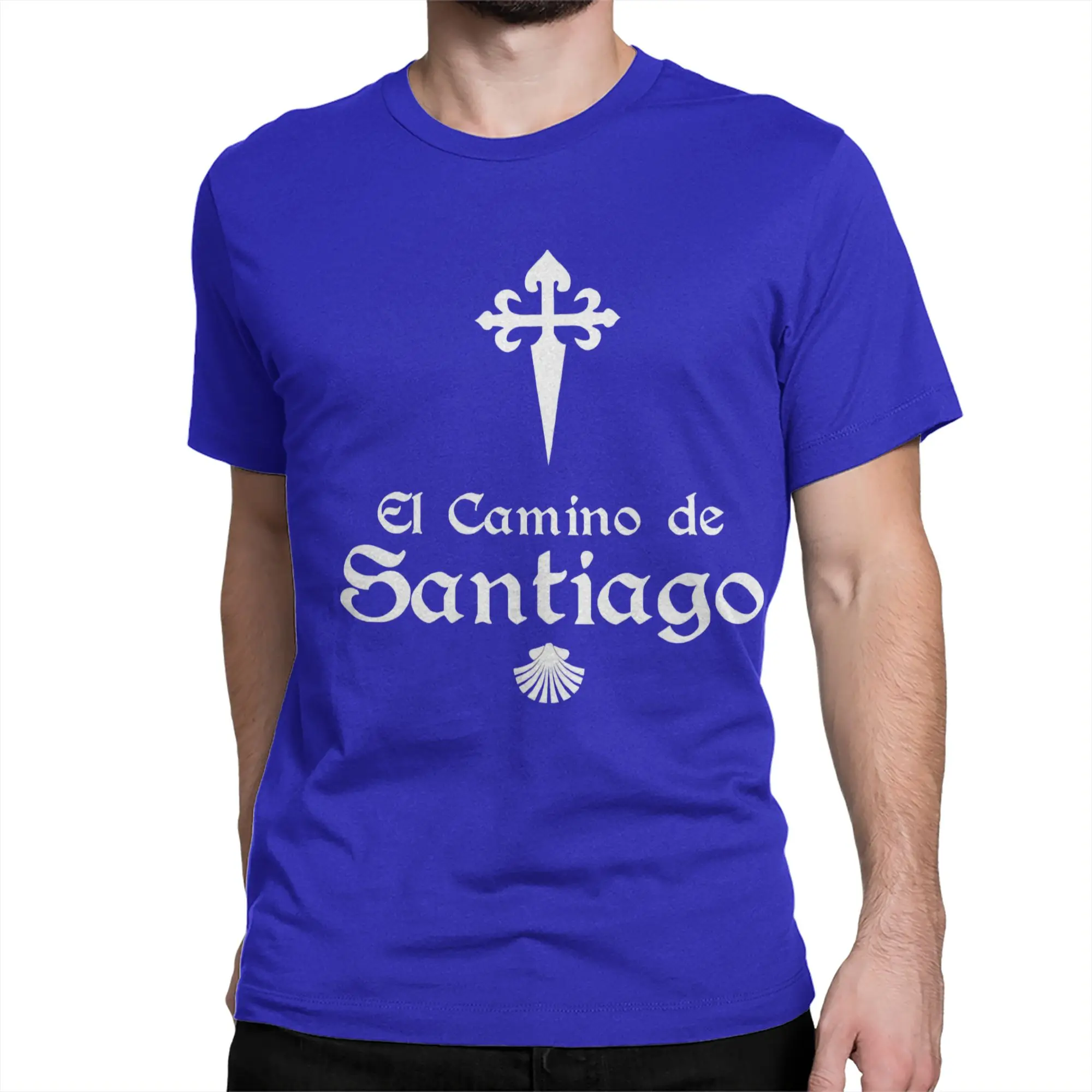 Camino De Santiago T-Shirts for Men Women Arrow The Way Funny 100% Cotton Tees Crew Neck Short Sleeve T Shirt Gift Clothing
