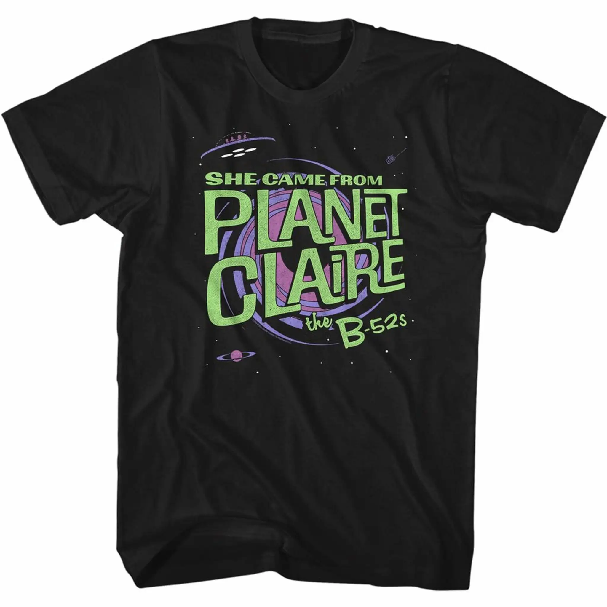 The B 52's Planet Claire Black Adult T Shirt