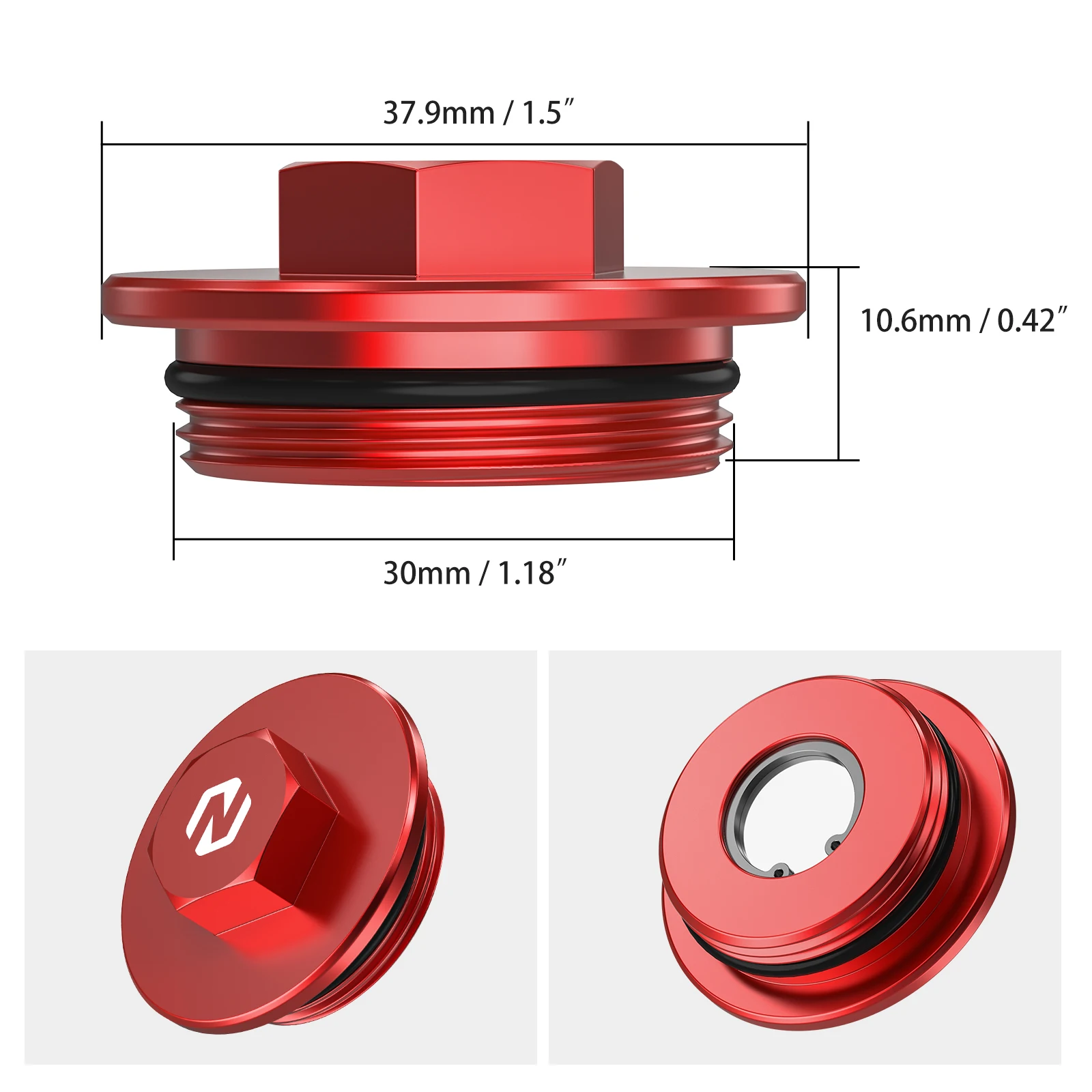 NICECNC For Honda CRF450R CRF450X 2017-2024 CRF450RX CRF450RWE CRF450L CRF450RL CRF 450R 450X Magnetic Oil Drain Plug Bolt Screw