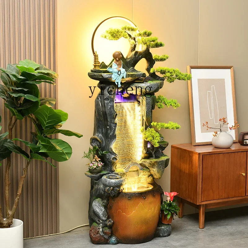 L7-14 Chinese pastoral rockery fountain flowing water living room decorative landscape office home decoration ornament