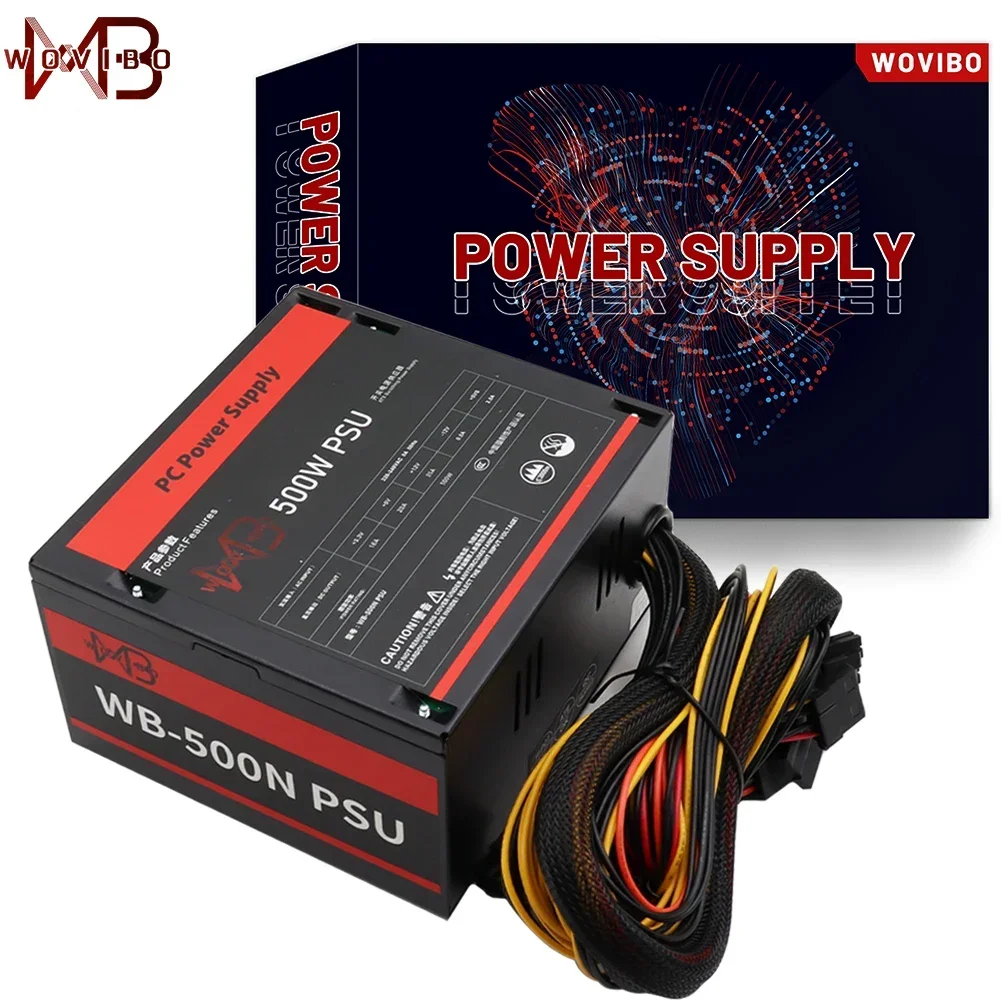 Computer Power Supply 500W Rated 110V 220V  ATX For PC Gaming 120 mm Fan Desktop Chassis Fuente De Alimentacion