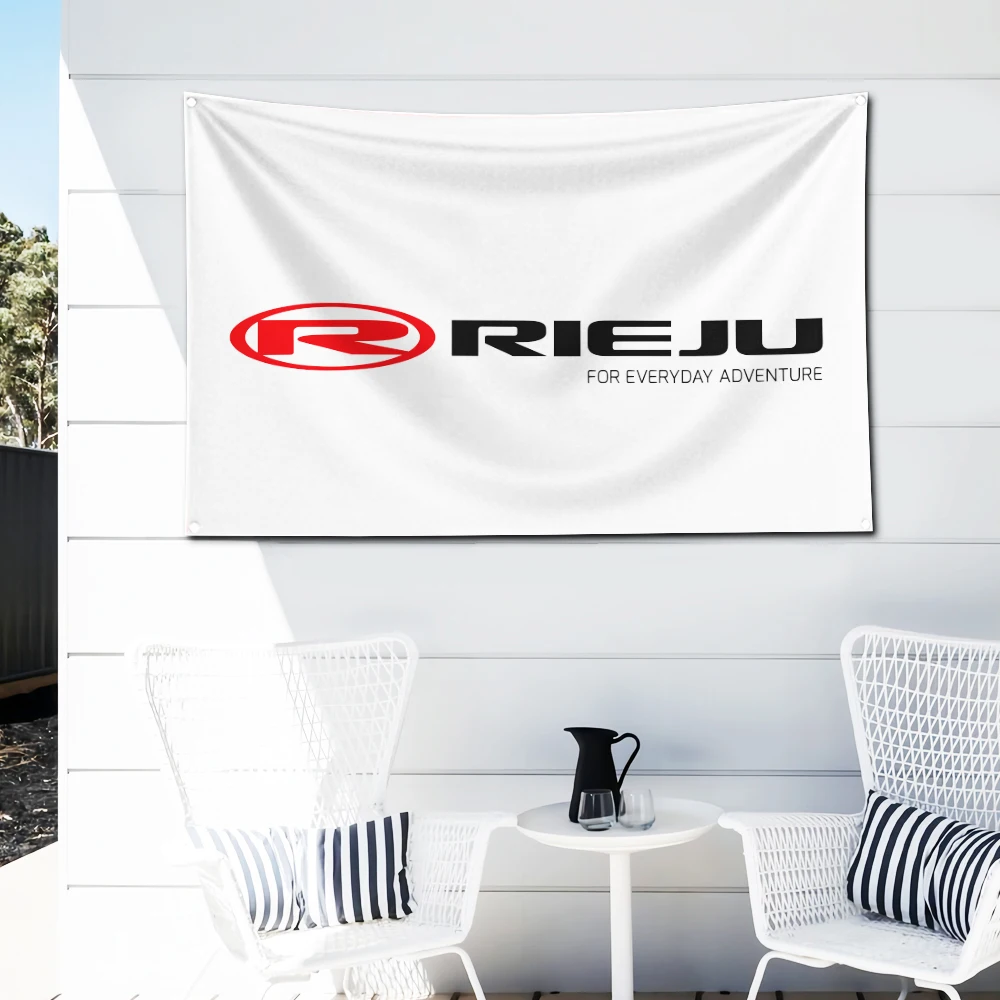 3x5 Ft Motorcycle Manufacturer Rieju Flag Polyester Digital Printing Banner for Wall Art Out Door Decoration With Brass Grommets