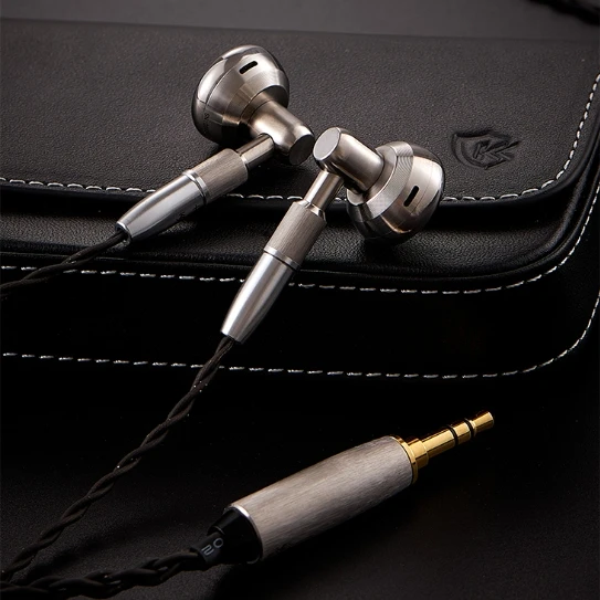Ksearphone Temeprament DM7Ti DM7 Auriculares audiófilos con monitor de música HiFi plano con doble imán