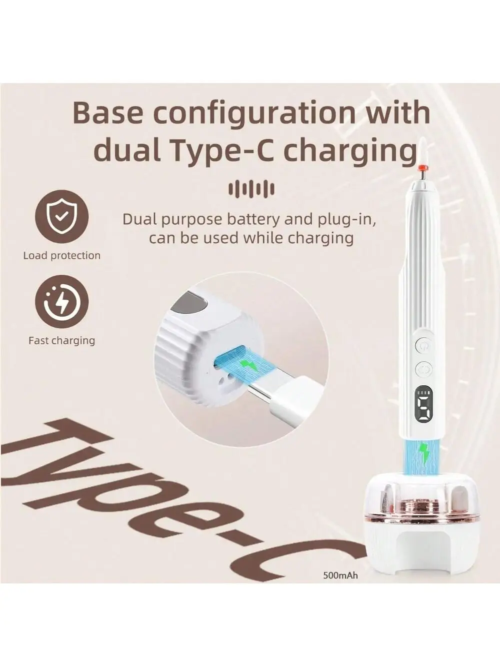 المهنية القابلة لإعادة الشحن المحمولة مسمار آلة الحفر ملف الأشعة فوق البنفسجية مصباح المنزل استخدام الكل في واحد سطح المكتب قاعدة مربع معبأة 6 قطعة الاكريليك الصغير