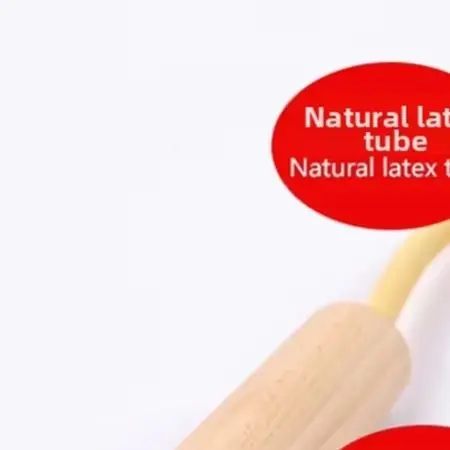 Beech Wood Handles Resistance Band Home Workout Natural Latex Tube Beechwood Construction 0-15kg Adjustable Resistance
