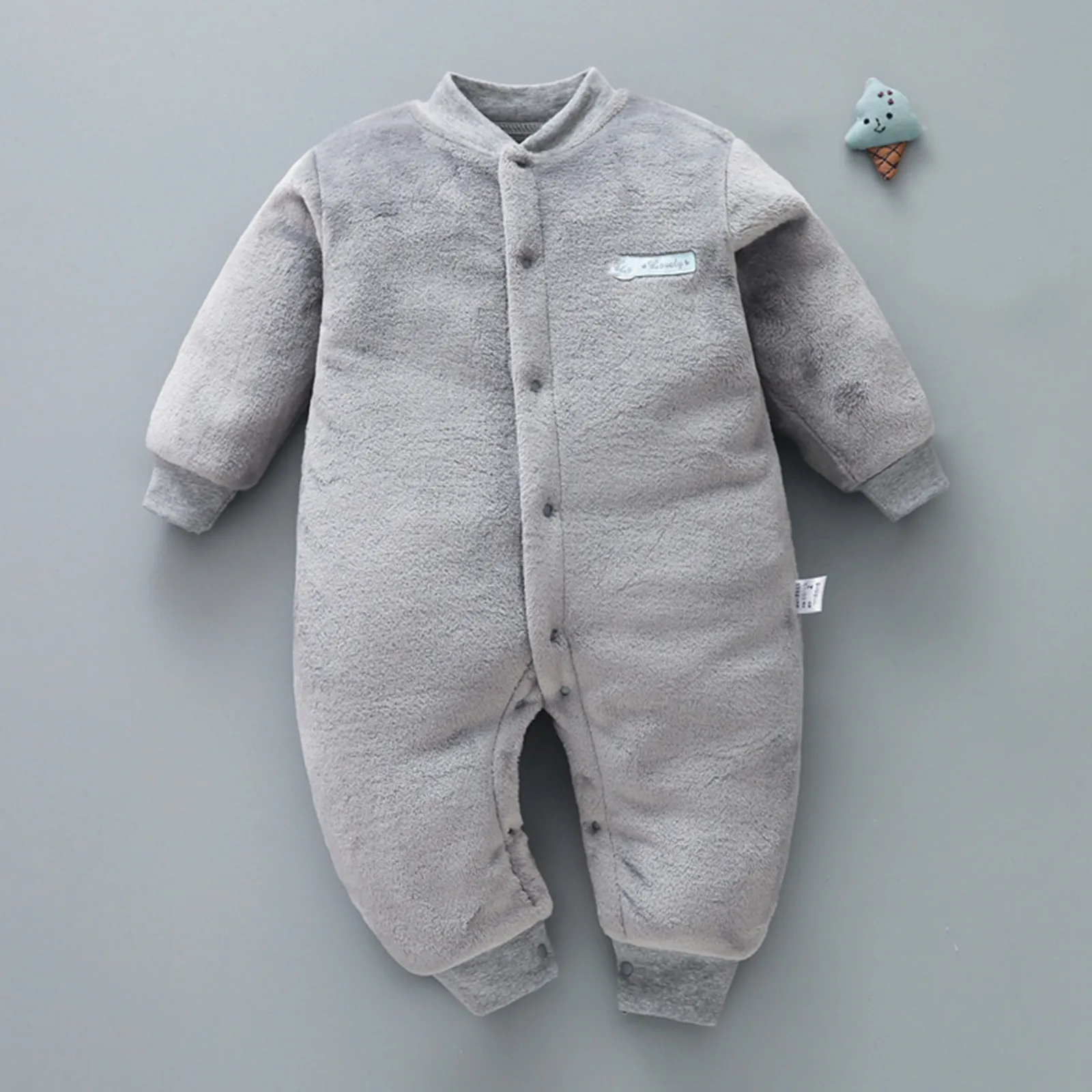 Newborn Baby Winter Clothes Infant Fleece Thick Warm Jumpsuit for Boys Girls Soft Flannel Bebe Romper Baby Clothes 0-18 Months