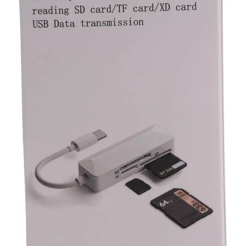 3 in 1 Card Reader Universal XD TFSD Card Reader USB C High Speed Memory Card Reader Convertert for Mobile Phones Laptop