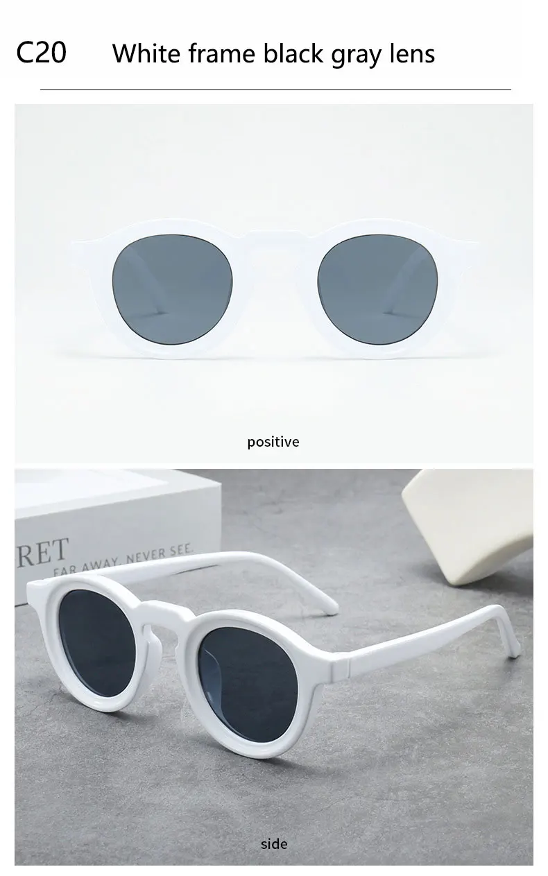 2025 Retro-Sonnenbrille mit dickem Rahmen, ovale Sonnenbrille für Herren, amerikanischer Stil, graue Brillen, Retro-Leopardenmuster-Brille, UV400-Rezept – Detail 31