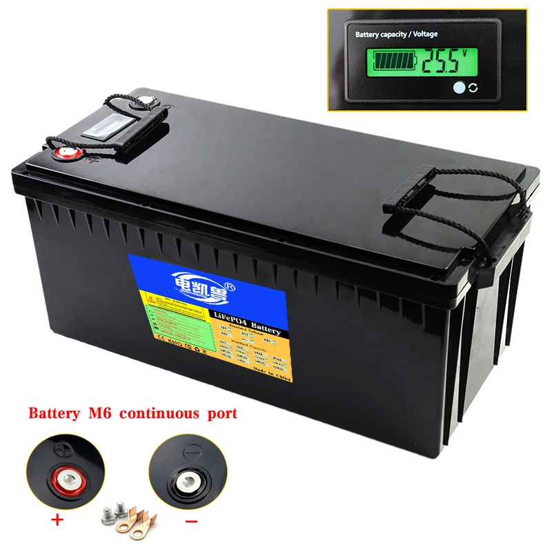 Original 12V 24V 300AH 150AH 200AH 100AH 60AH 30AH LifePO4 battery pack with built-in BMS solar storage rechargeable battery