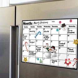 1 Sheet Fridge Calendar Magnetic Dry Erase Calendar Whiteboard Calendar for Refrigerator Planners Fridge Magnet Sheets