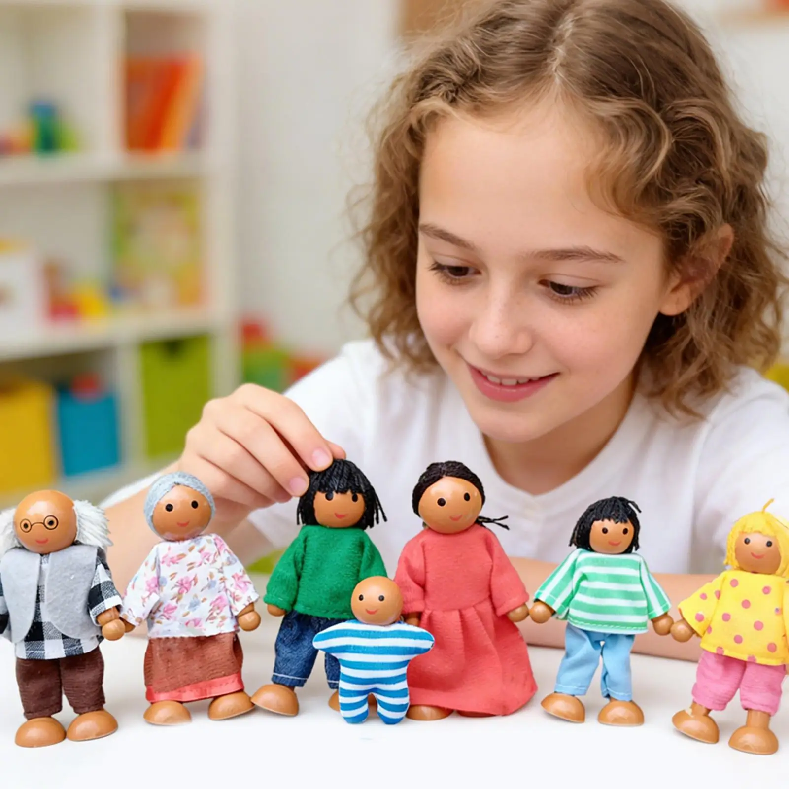 

People Figures Miniature Doll House Family Dolls Doll House Family Set For Kid Boys Girls Children Kindergarten Birthday