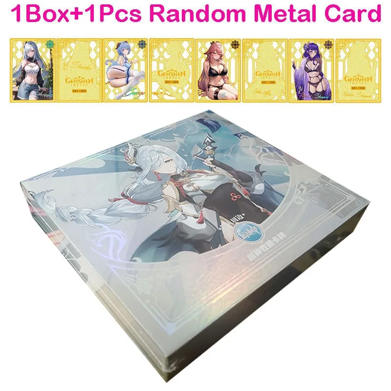 

New Genuine Genshin Impact Cards Full Set Yae Miko Hutao Genshin Impact Aether Jean Lisa Lumine XP Collection Card Children Toys