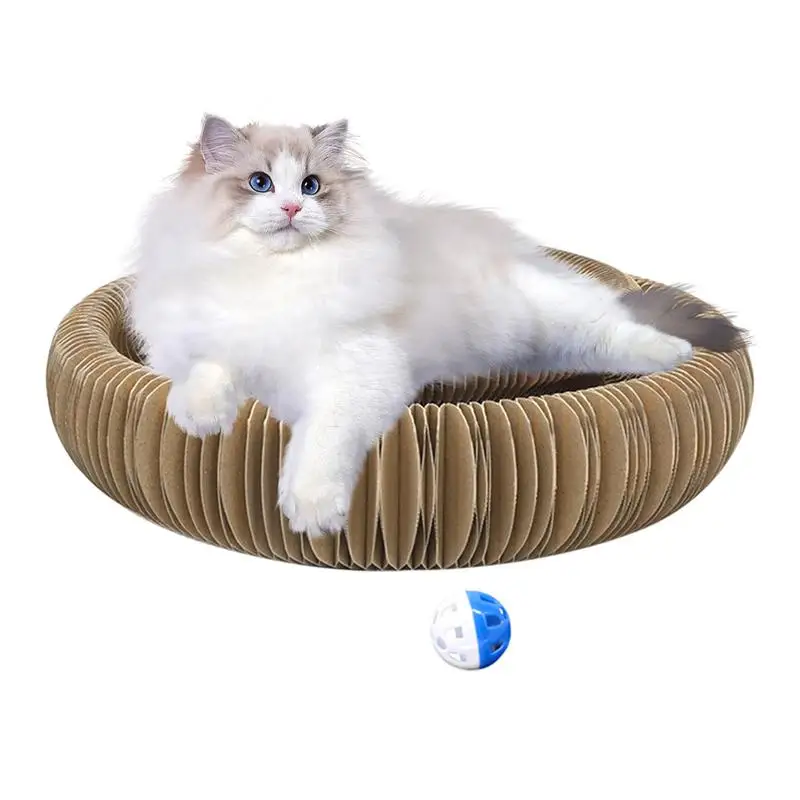 

Китти Кудри Игрушка для кошек Игрушки для стимуляции кошек для домашних кошек Интерактивная когтеточка Игрушка для кошек Перерабатываемый гофрированный картон для