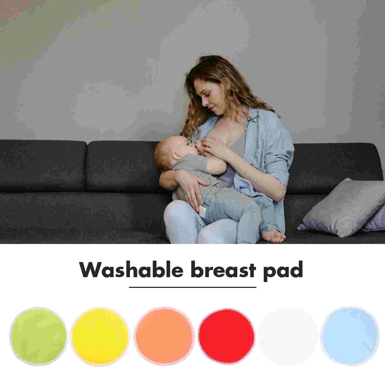 12 Pcs Nursing Pad Breast Pads Washable for Maternity Reusable Leakproof Polyester (Polyester)