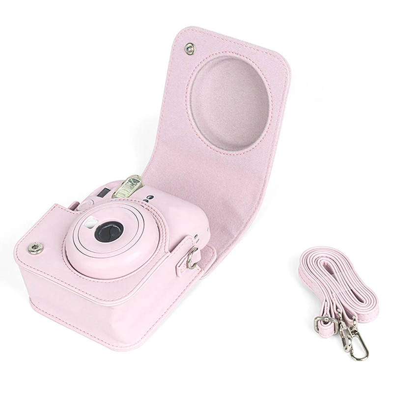 1Pc For Instax Mini 12 Camera Case PU Soft Protective Trave Bag Fujifilm Film With Shoulder Strap