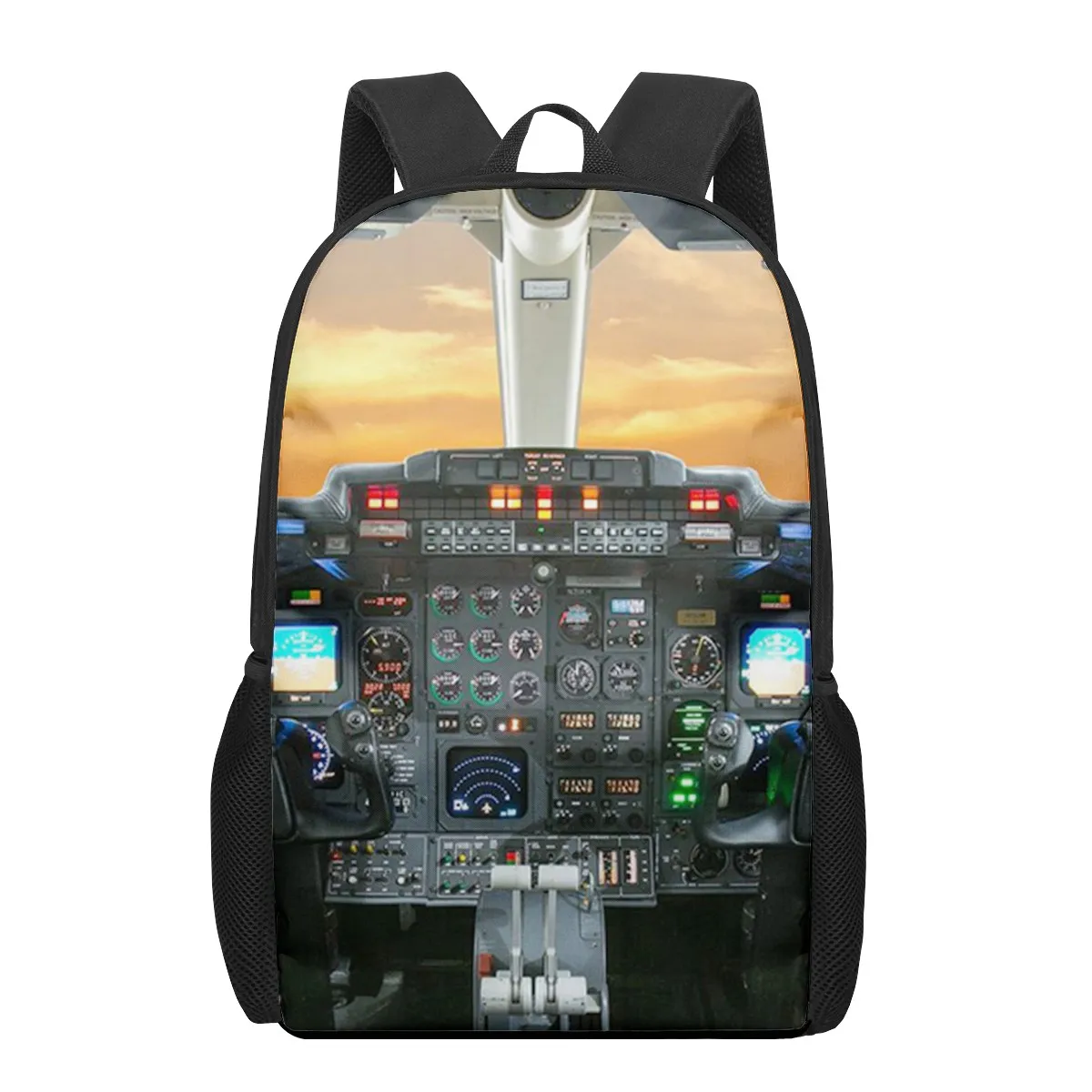 

Aircraft Sky Print School Bags for Boys Girls Primary Students Backpacks Kids Book Bag Satchel Back Pack Large Capacity Backpack