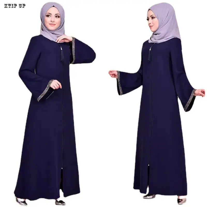 Satin Hijab Dress for Women, Ramadan Abaya, Turkey Kaftan, Caftan, Marocain, Muslim Robe, Islam Maxi Robe