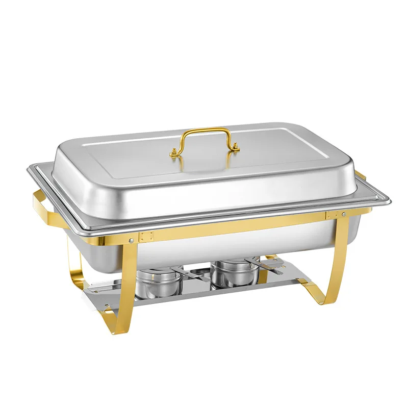 

Stainless steel restaurant stove hotel buffet stove rectangular foldable flip commercial thermal insulation buffet stove