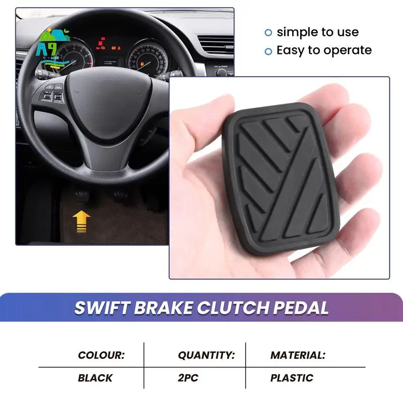 

A09E-2PCS Brake Clutch Pedal Pad Covers 49751-58J00 For Suzuki Swift Vitara Samurai Esteem SX4 Aerio X90 Sidekick
