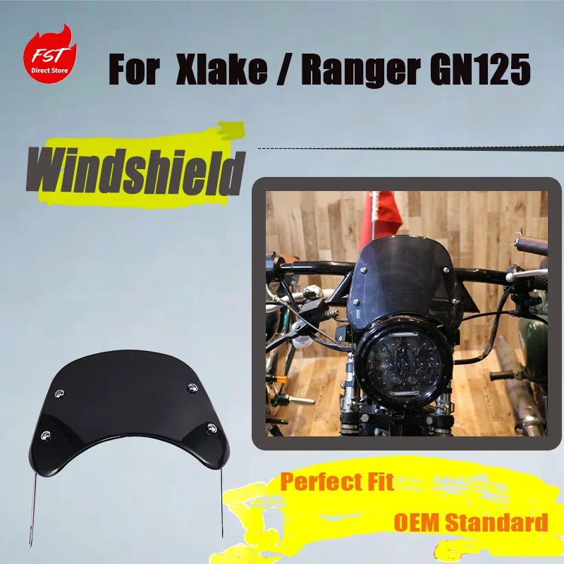 

Ретро-обтекатель фары для мотоцикла 5-7 дюймов, передний ветровой дефлектор для GN Tianjun Youxia