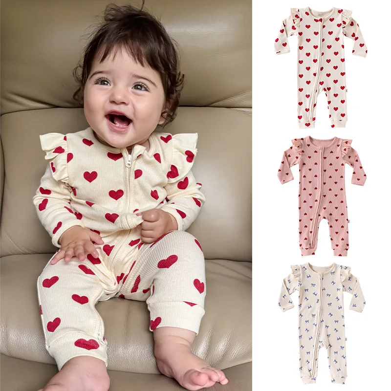 2026 Autumn Baby Girl Cotton Romper Newborn Long Sleeve Bodysuit Infant Soft Onesie A Class Quality