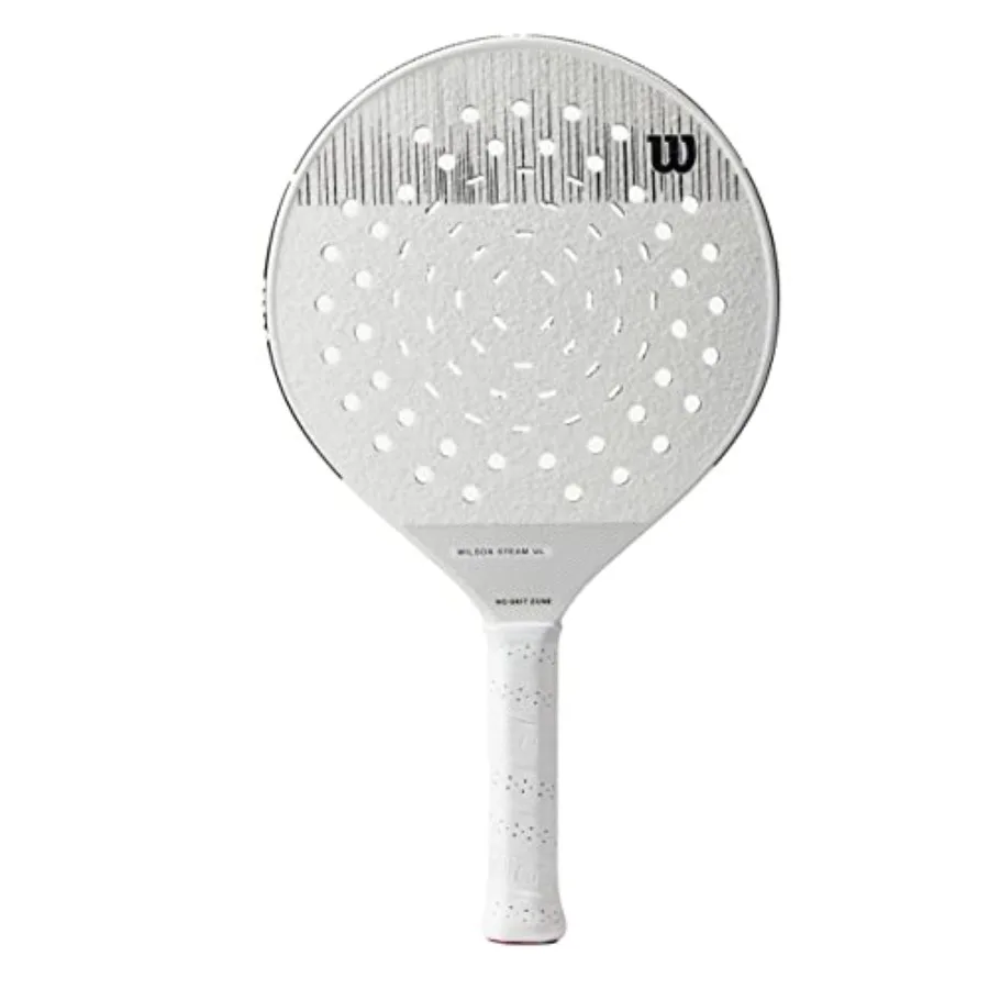 

Platform Tennis Paddle for outdoor court use graphite composite material black with neon yellow accents ultra-lightweight and v