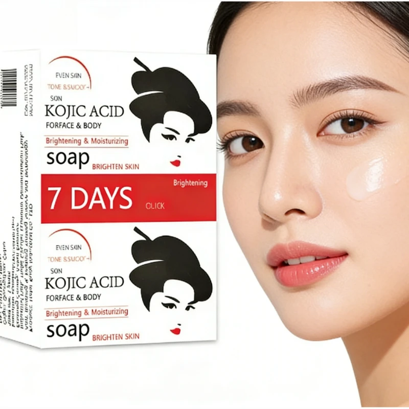 

1/2/3/4/5 Pieces Handmade Kojic Acid Soap for Face & Body Deep Cleansing Oil Control Brighten Skin Tone Bath Soap