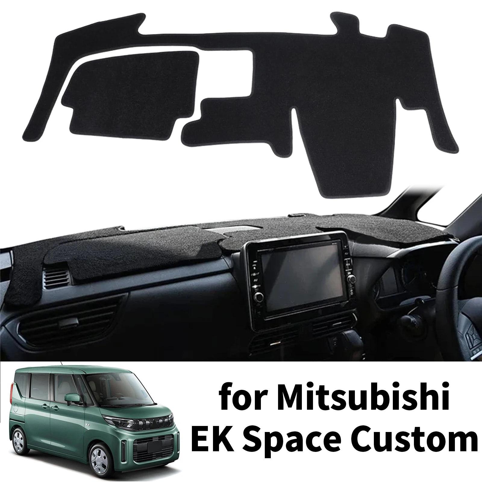 

Dashboard Cover Pad Accessories for Mitsubishi EK Space Custom Dashmat Dash Mat Anti-Slip Sunshade Protective Carpet