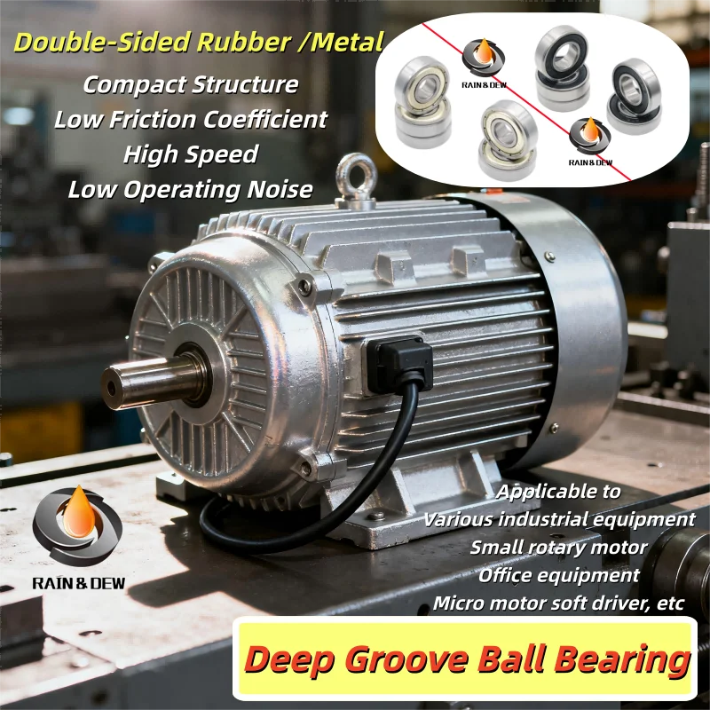 1PCS 6000RS/ZZ Ball Bearing ABEC-7 for Mechanical and Electrical Equipment, Household Appliances 6001 6002 6003 6004 6200RS/ZZ