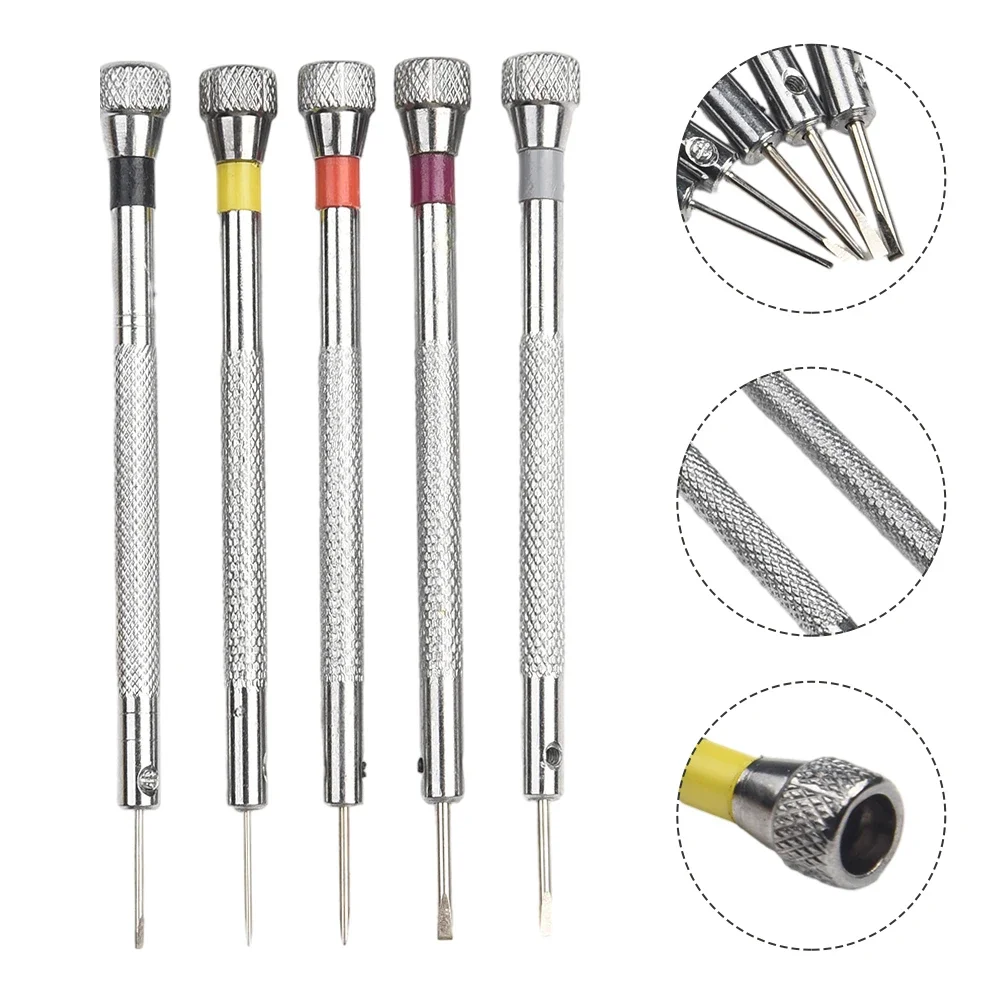 Imagem -02 - Chave de Fenda de Precisão 0.81.6 mm Chaves de Fenda de Cabeça Chata Lâminas Sobressalentes para Óculos Relógio Joias Relojoeiro Ferramenta de Reparo com 10 Peças