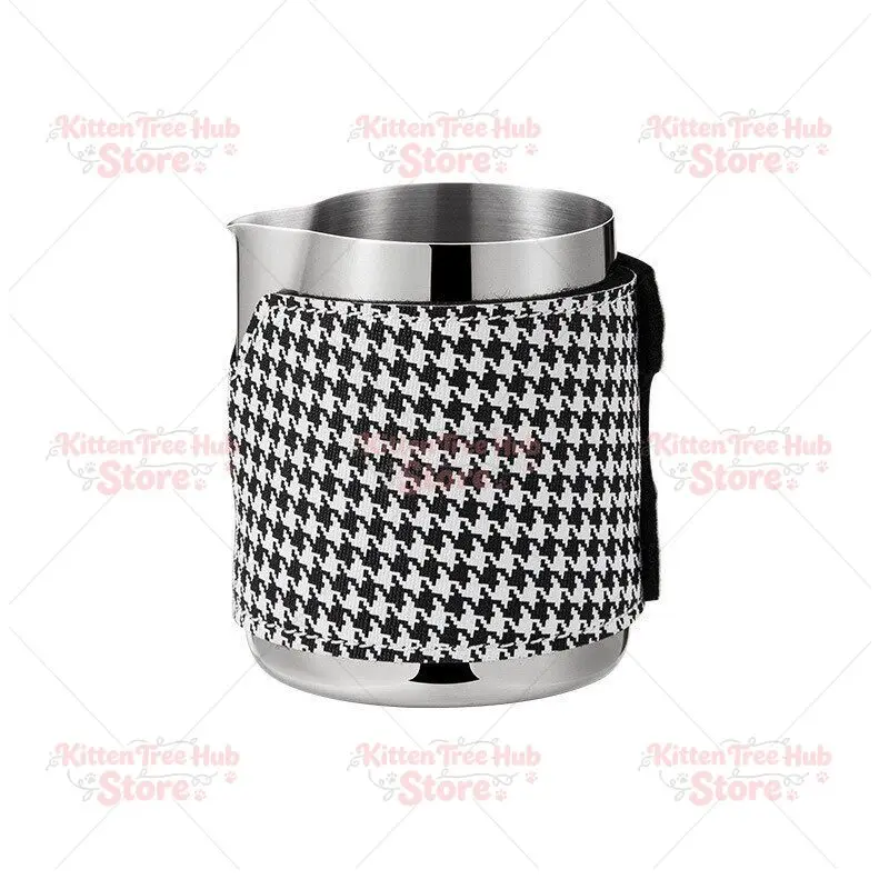 Stainless steel grey 600ml sharp spout bubbler water can, coffee milk can, espresso steam can with handle