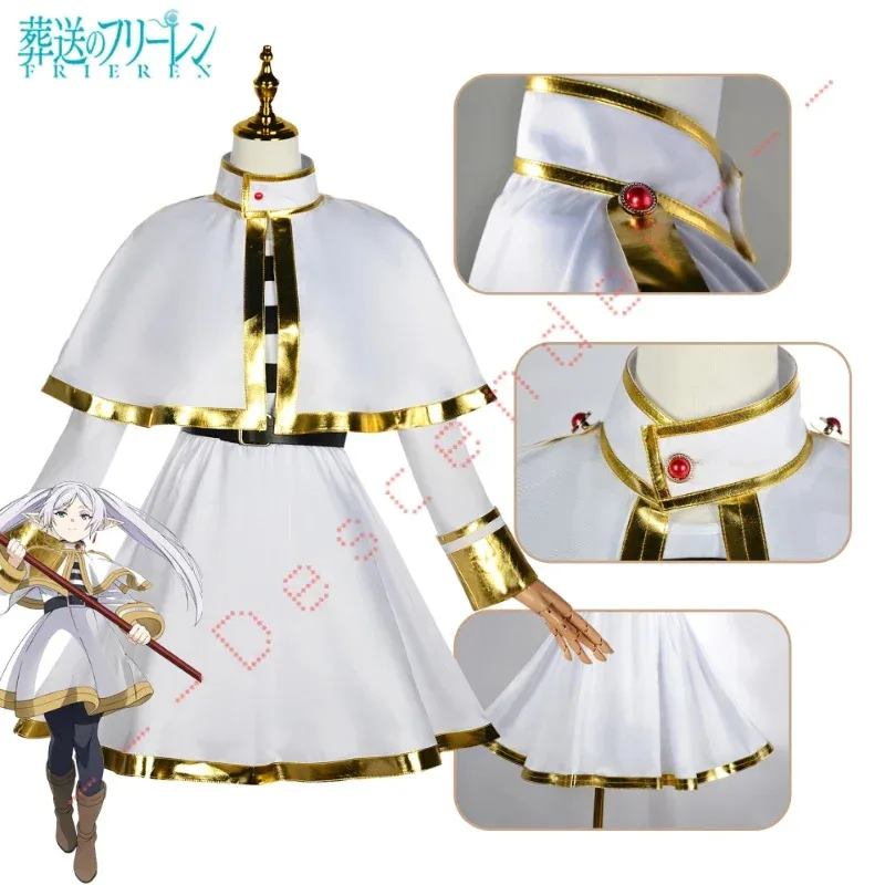 

Новинка 2024 года, парик для косплея Sousou No Frieren, обувь, костюм прозрачного неба, аниме, платье волшебника, ухо эльфа, вечеринка на Хэллоуин, ча ☆ ☆ ☆ аа