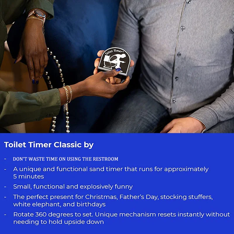 Prevent Procrastination Manage Time Countdown Birthday Men Dad  Funny Gifts 5 Minute Toilet Hourglass Timer Restroom Sand Clock