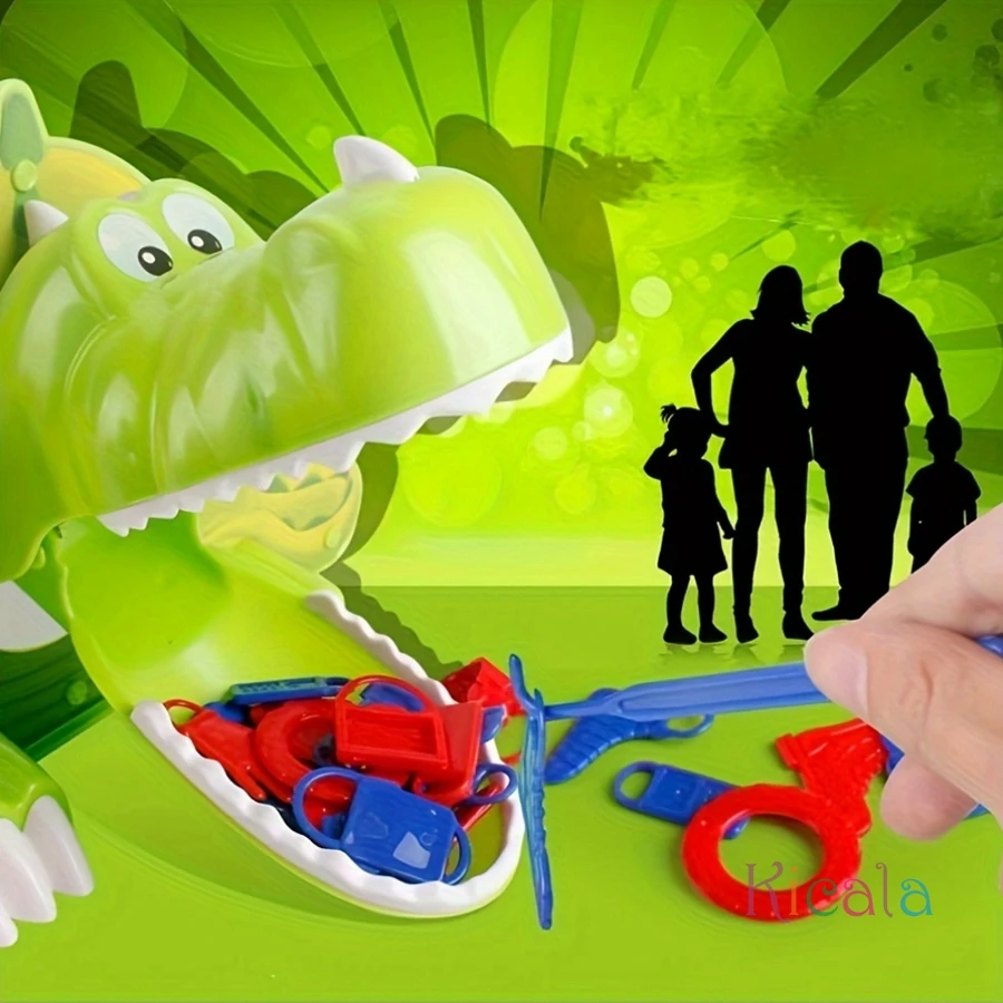 Puzzle Dinosaur Dinner Game Trick Feeding Dinosaur Tabletop Board Game Parent-Youngsters Interactive Toy Birthday Gift