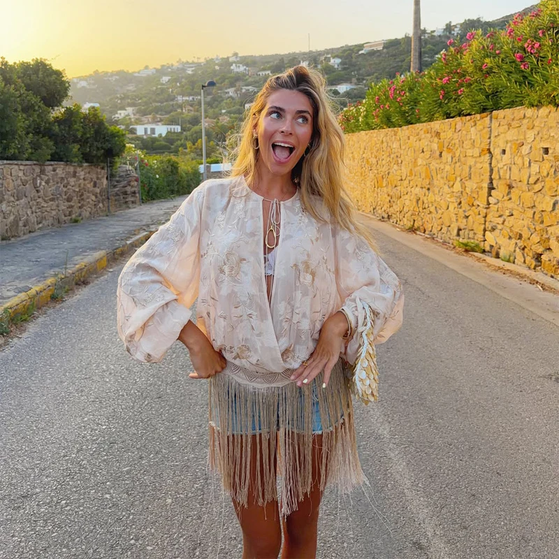 Women's Peach Fringe Bodycon Skirts Women Sexy V-shape Gold Fringe Slim Fit Midi Skirt 2026 Summer Beach Vacation Outfit New 24 S763ae56e33f041128408774f2c97a368C