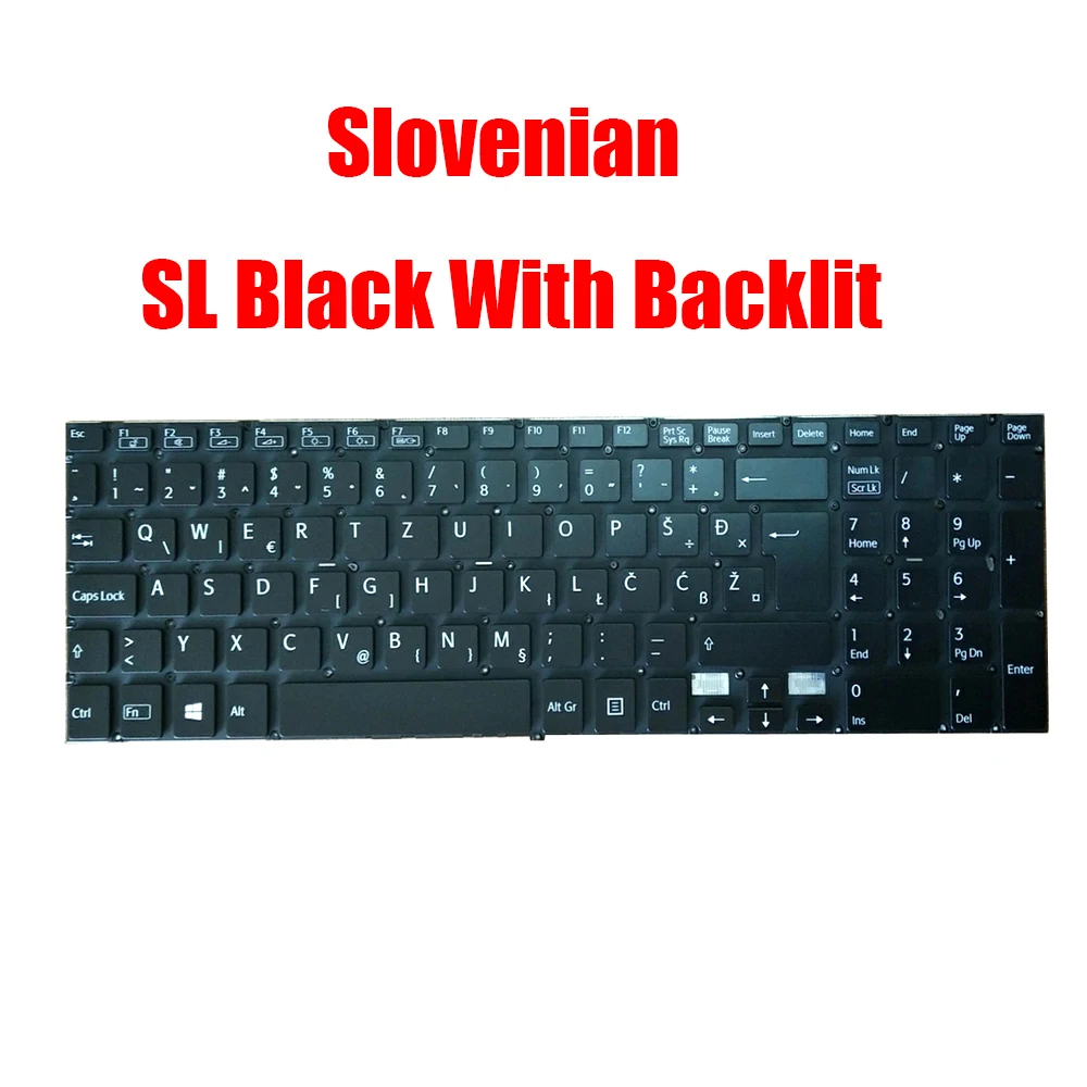 Laptop Keyboard For SONY SVF15A 149242371SI 149241771SI 149242671SI V141306CK1 Slovenian SL  Black Silver New