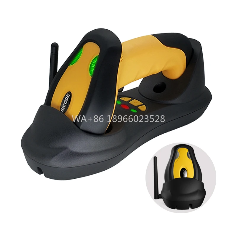 Pemindai Kode Batang Laser Jarak Jauh 1D Nirkabel, Pemindaian Berkelanjutan Dioda Laser 650nm Terlihat (1D) Industri