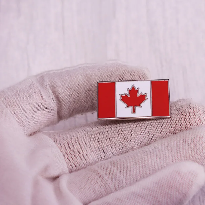 ABC002, новые кандаские булавки с национальным флагом, эмалированная металлическая булавка с кленовыми листьями, значок вдохновения, воротник для одежды, украшение для рюкзака