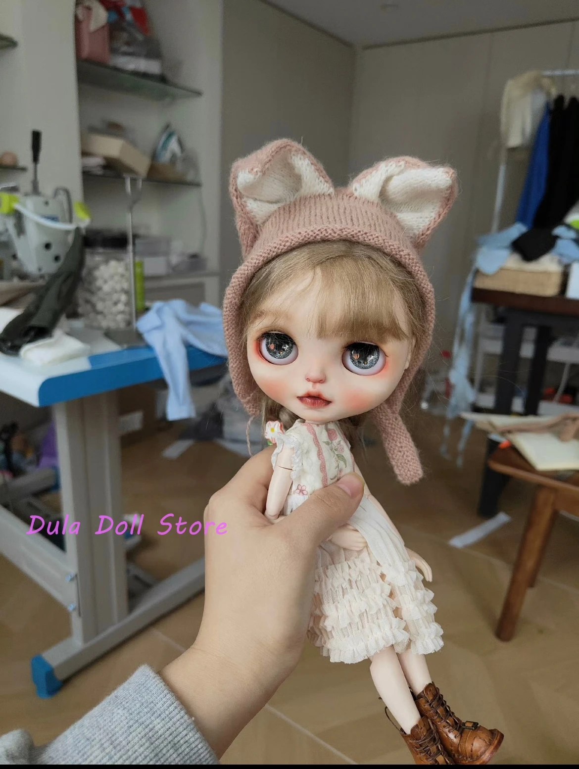 

Одежда для куклы Dula, платье, шапка ручной вязки Blythe Qbaby ob24 ob22 Licca ICY JerryB 1/6, 6-точечное тело куклы