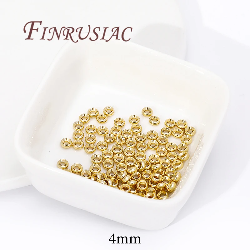 Spacer Beads for Bracelets, 18K Gold Plated Separators