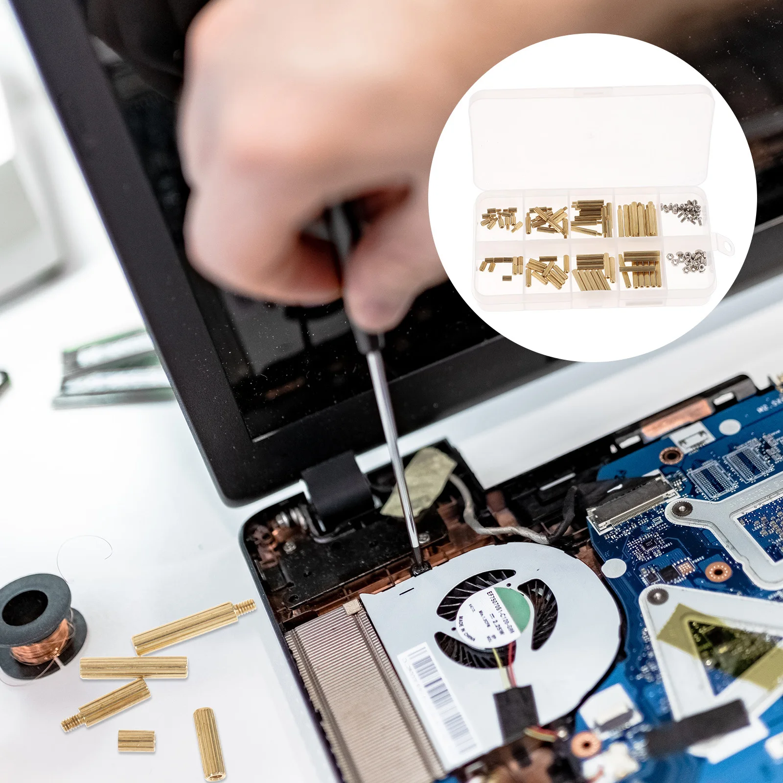 

120 Pcs Pcb Bracket Screws Motherboard St offs Small Iron Assortment Kit Laptop Machine Screw Ceiling Fan Deck for circuit